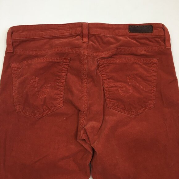 AG ADRIANO GOLDSCHMIED Rust/Brick Corduroy The Legging Super Skinny Jeans - Picture 9 of 12